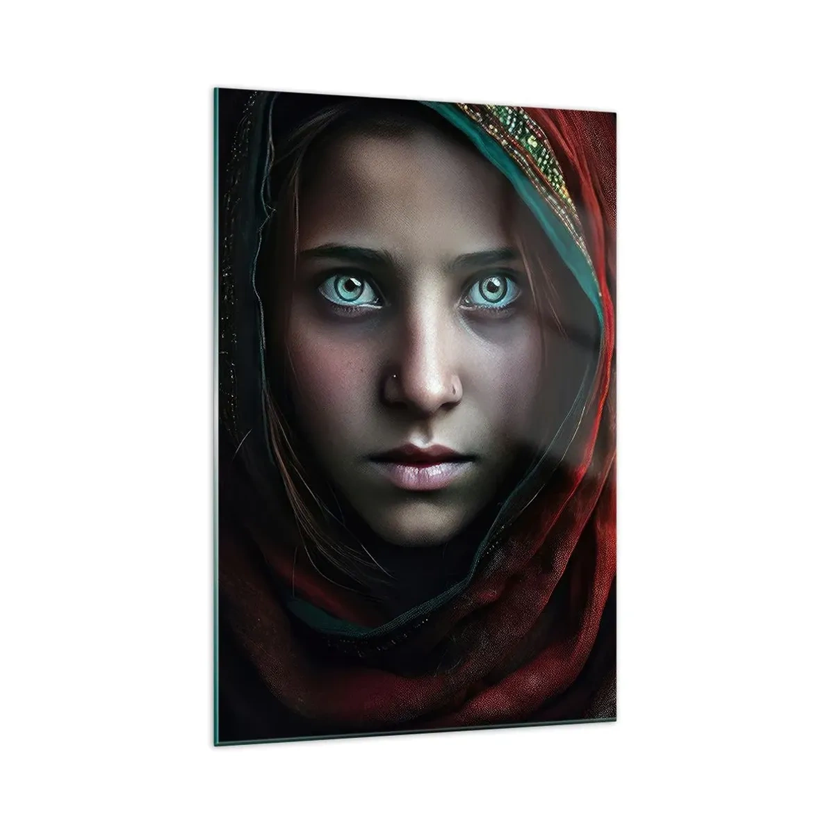 Billede på glas - Østens prinsesse - 70x100 cm