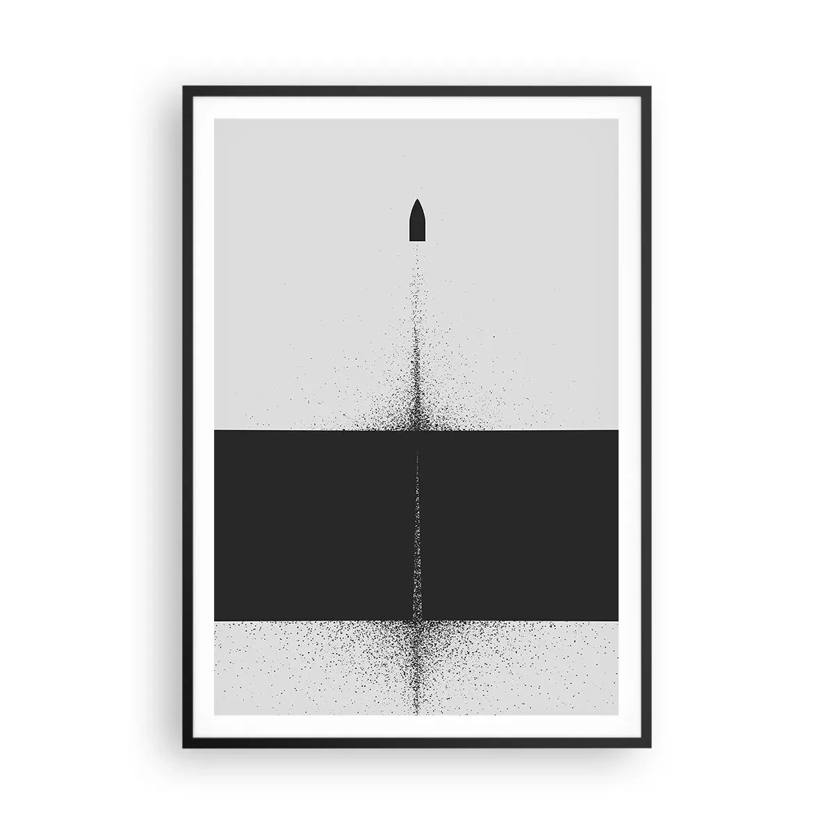 Plakat i sort ramme - Lige til sagen - 70x100 cm