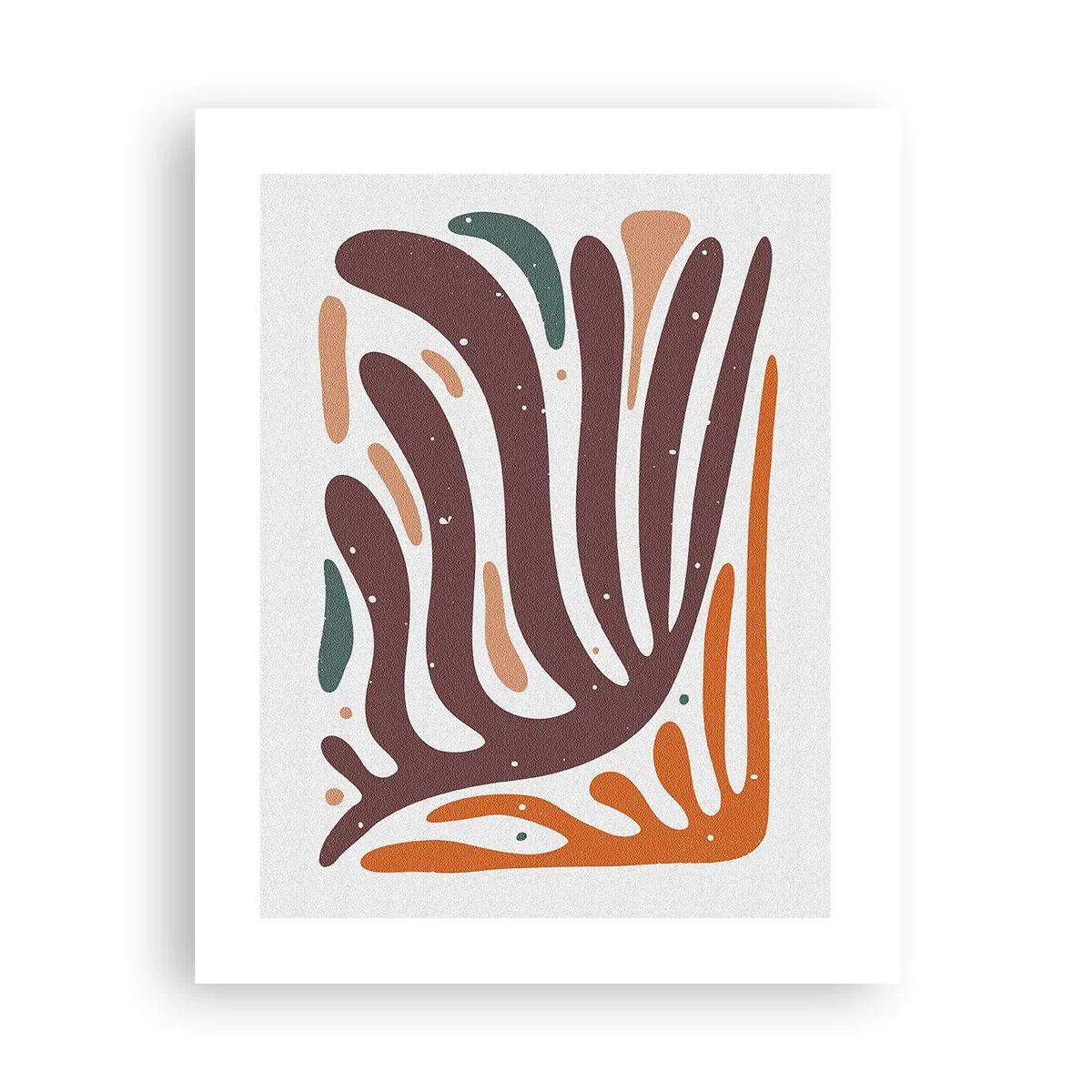 Plakat - Strålende organisk komposition - 40x50 cm