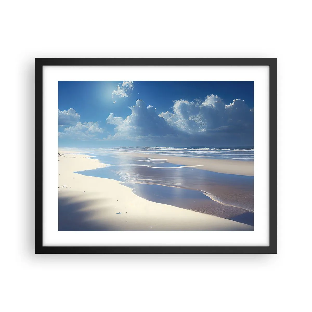 Plakat i sort ramme - Ferie i paradis - 50x40 cm