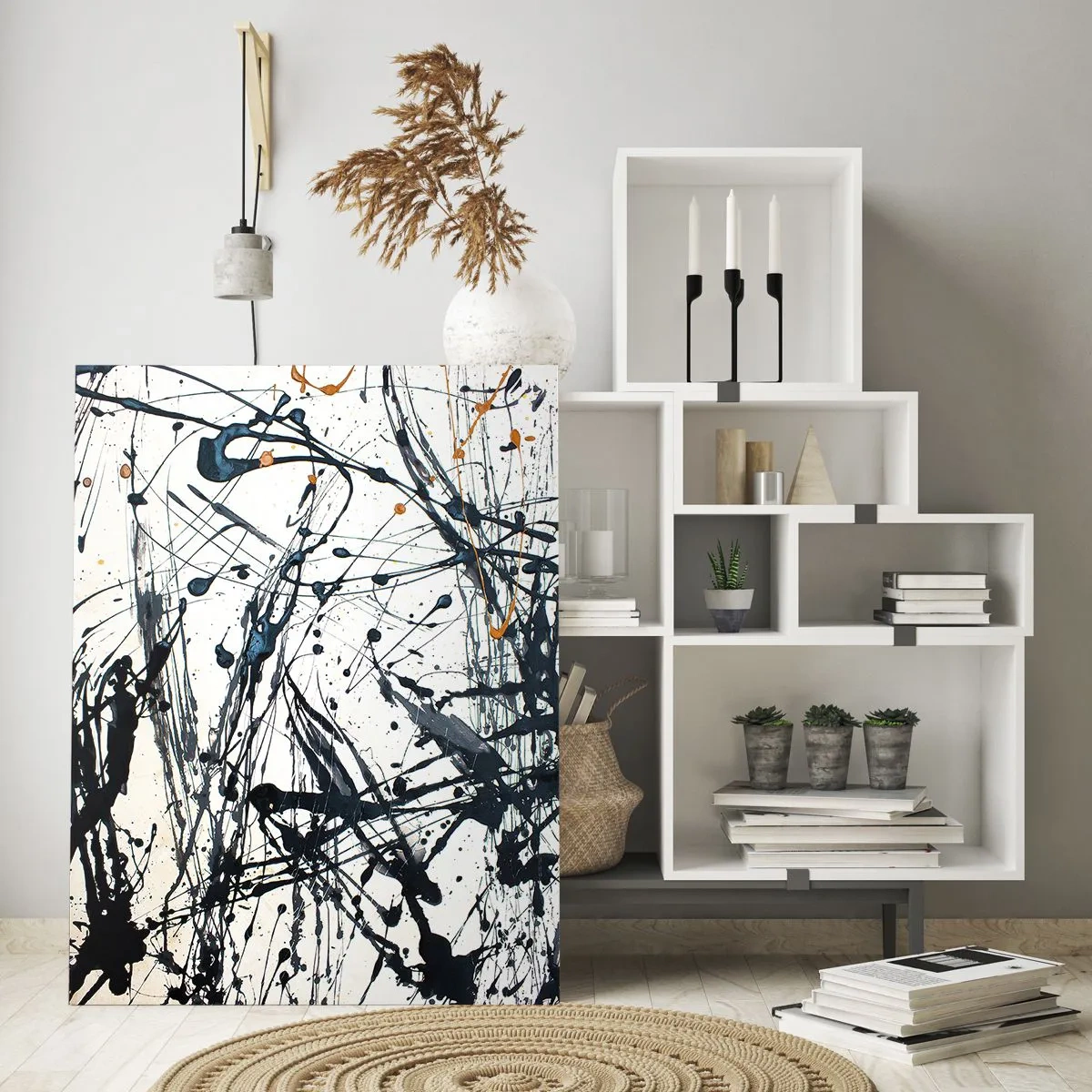Billede på glas - Ekspressionistisk abstraktion - 50x70 cm