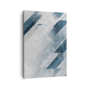 Lærredstryk - Billede på lærred - Rumlig komposition - bevægelse af gråtoner - 50x70 cm