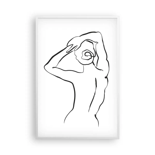 Plakat i hvid ramme - Handling om morgenen - 61x91 cm
