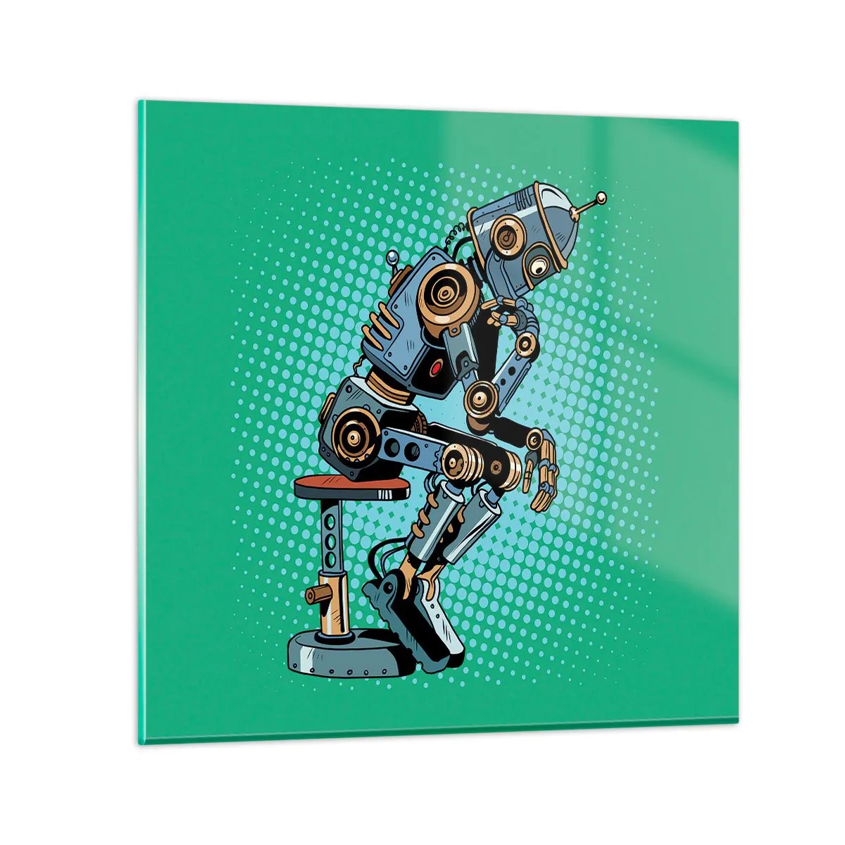 Billede på glas - Over essensen af at være - 70x70 cm