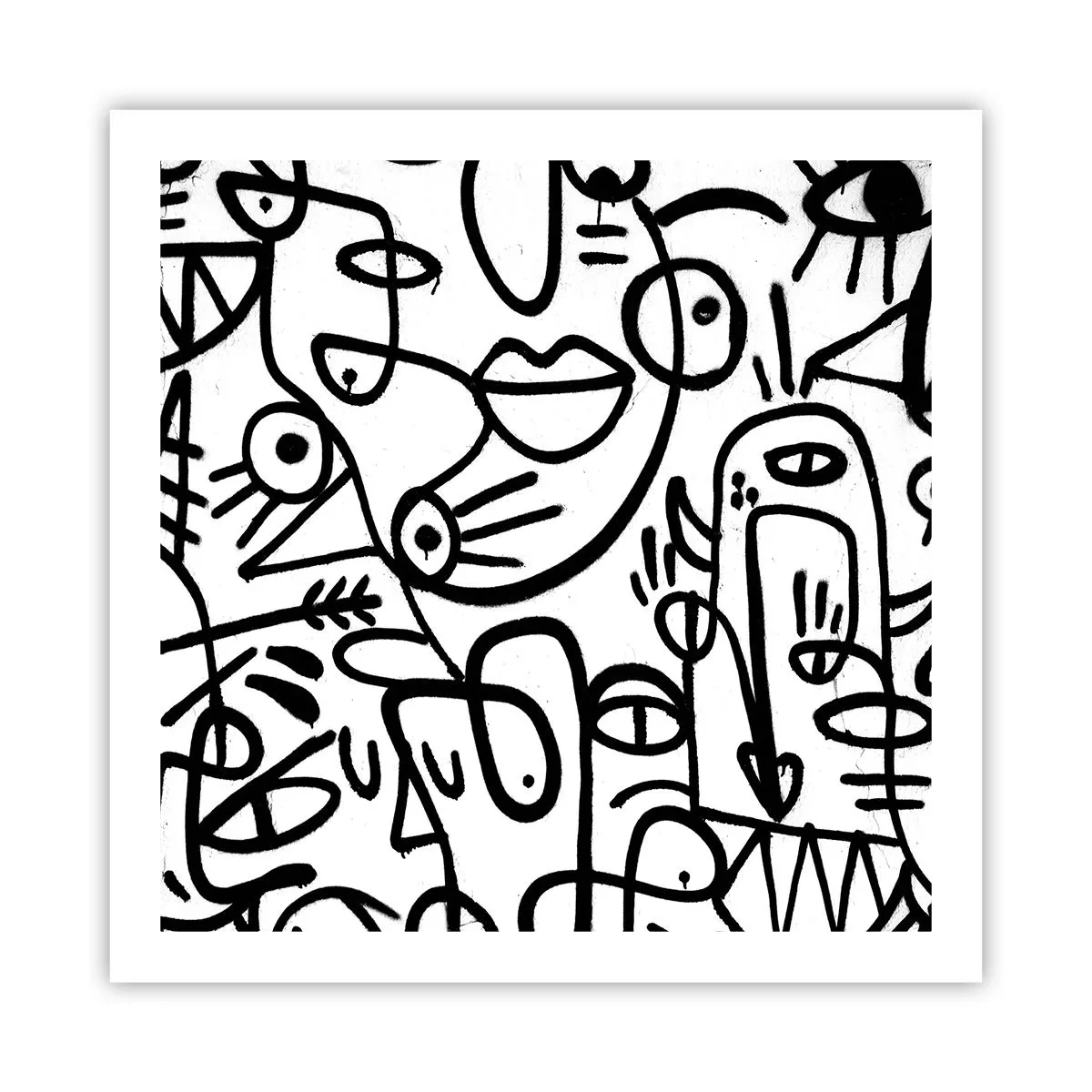 Plakat - Ansigter og luftspejlinger - 60x60 cm