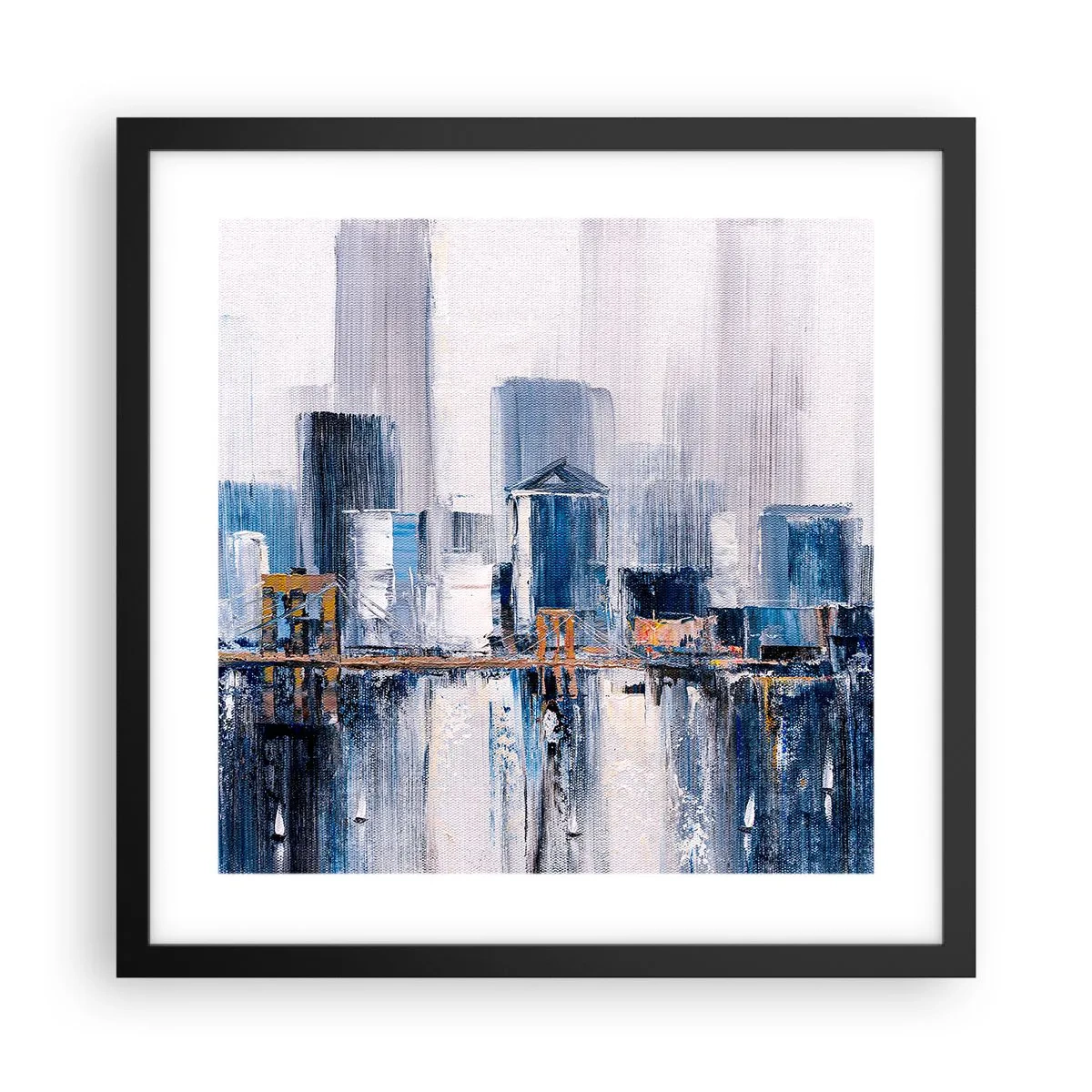 Plakat i sort ramme - Indtryk fra New York - 40x40 cm