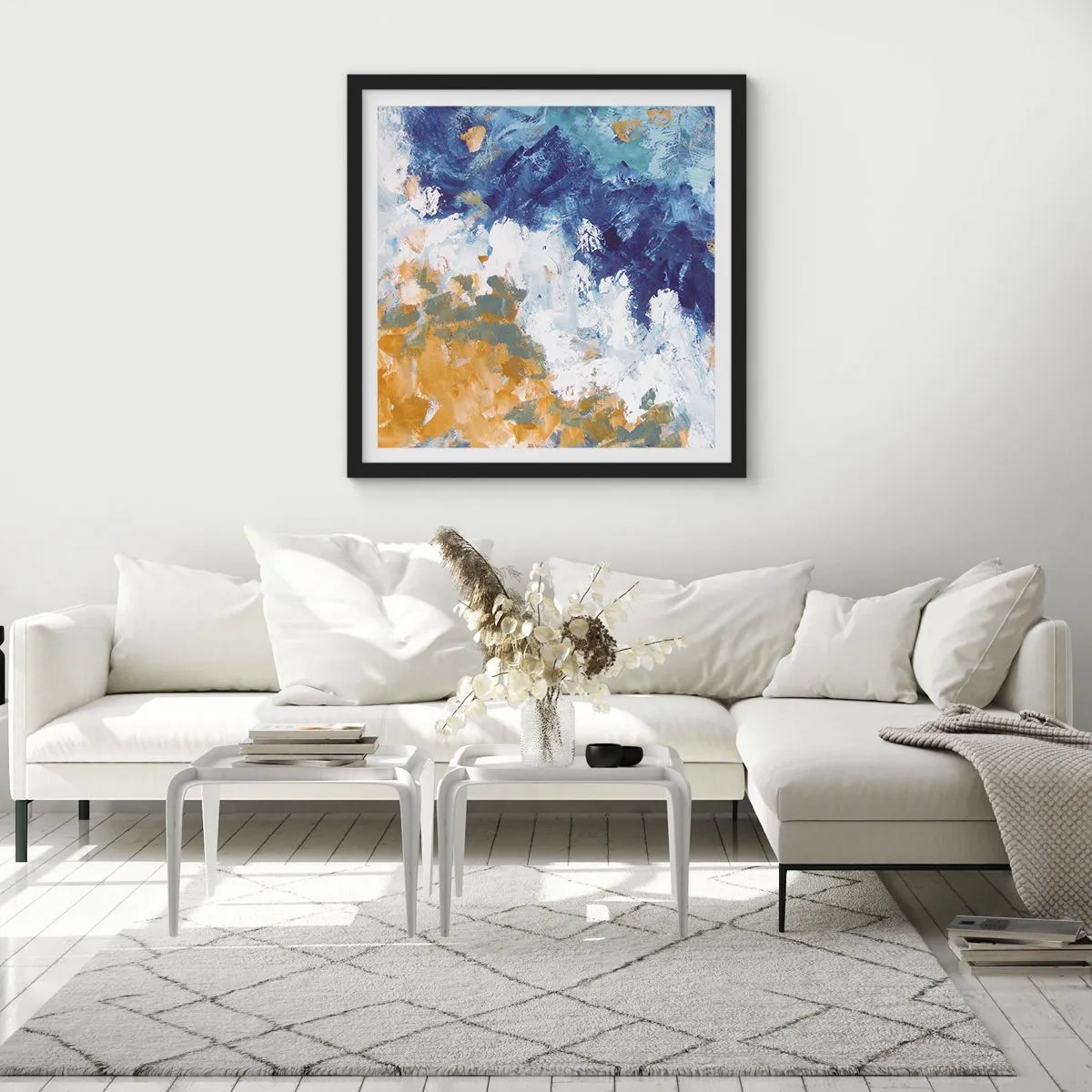 Plakat i sort ramme - Elementernes dans - 30x30 cm