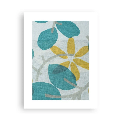Plakat - Blandt azurblå blade - 30x40 cm