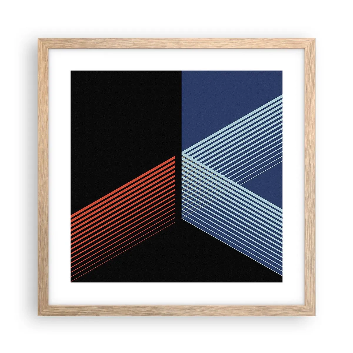 Plakat i ramme af lyst egetræ - En simpel historie - 40x40 cm