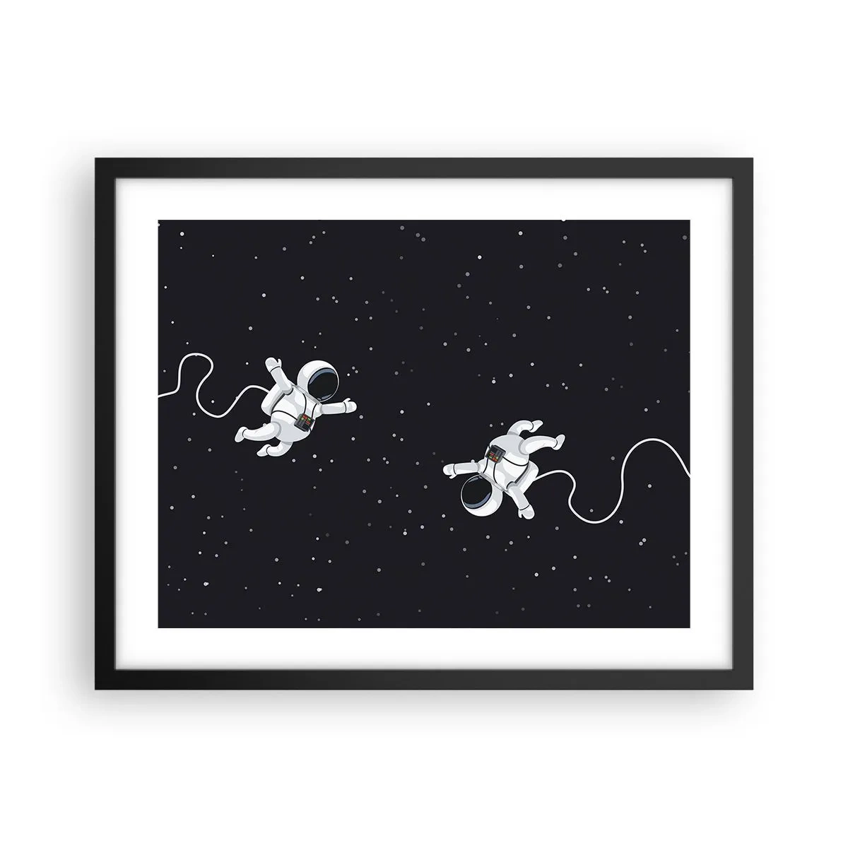 Plakat i sort ramme - Rummet vikler sig sammen - 50x40 cm