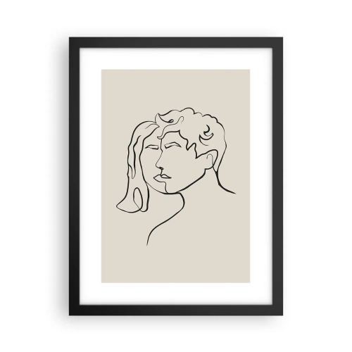 Plakat i sort ramme - Og enhed er blevet til - 30x40 cm