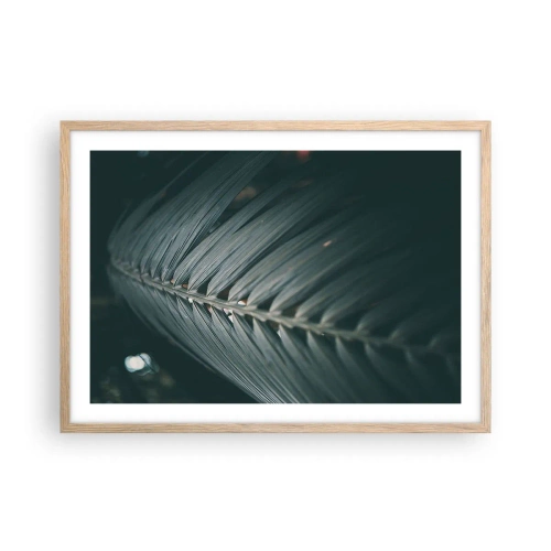 Plakat i ramme af lyst egetræ - Naturens præcision - 70x50 cm