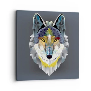 Lærredstryk - Billede på lærred - Når vi taler om ulven - 40x40 cm