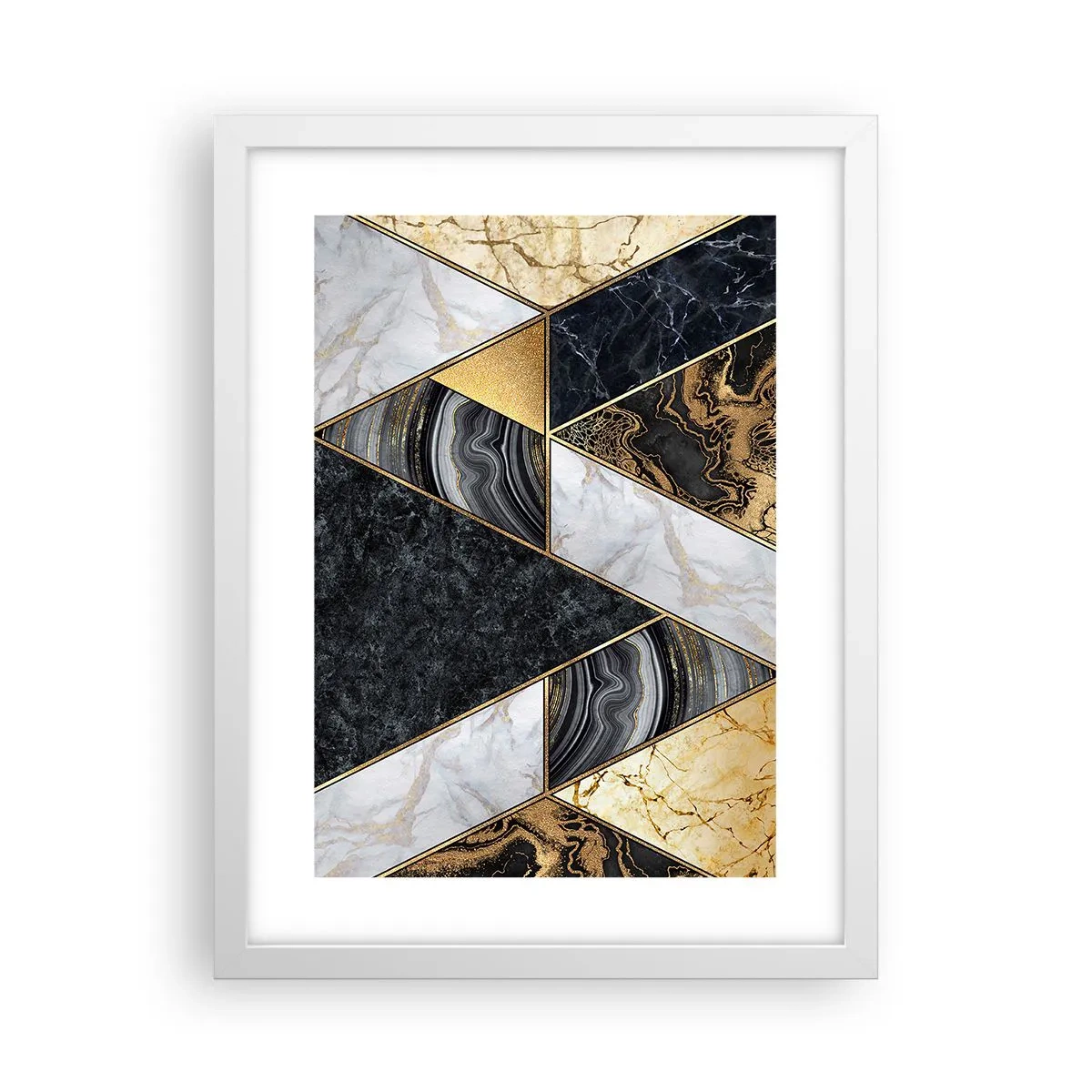 Plakat i hvid ramme - Sten for sten - 30x40 cm