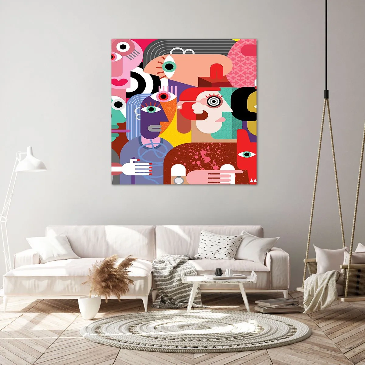 Lærredstryk - Billede på lærred - Vi fra hr. Picasso - 60x60 cm