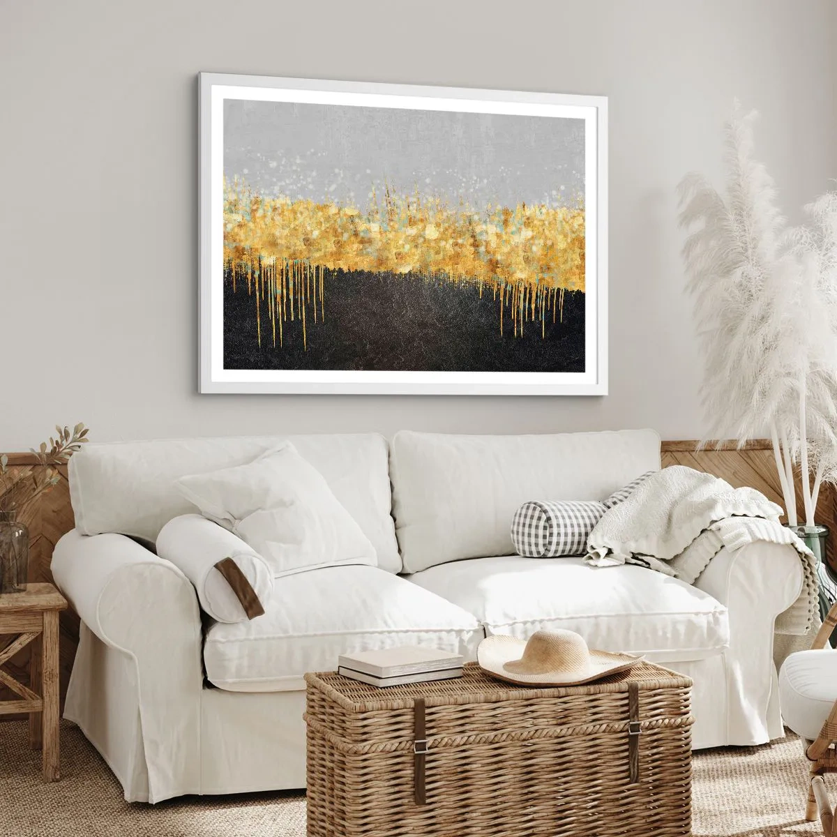 Plakat i hvid ramme - Indad og opad - 70x50 cm