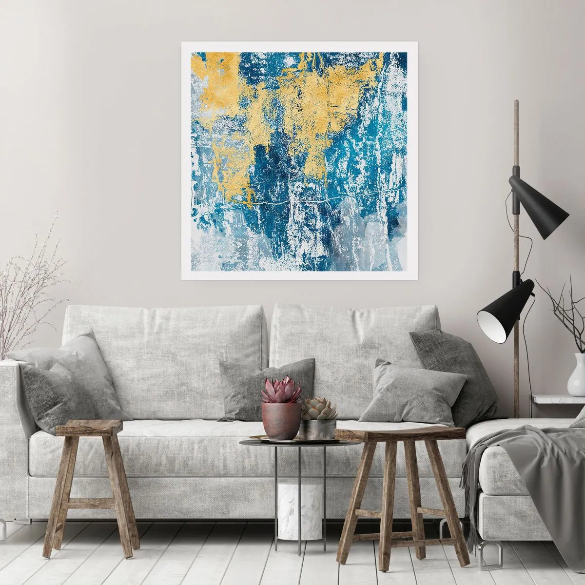 Plakat - En fredfyldt abstraktion - 40x40 cm