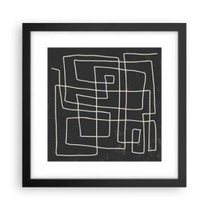 Plakat i sort ramme - Ikke helt så enkel - 30x30 cm
