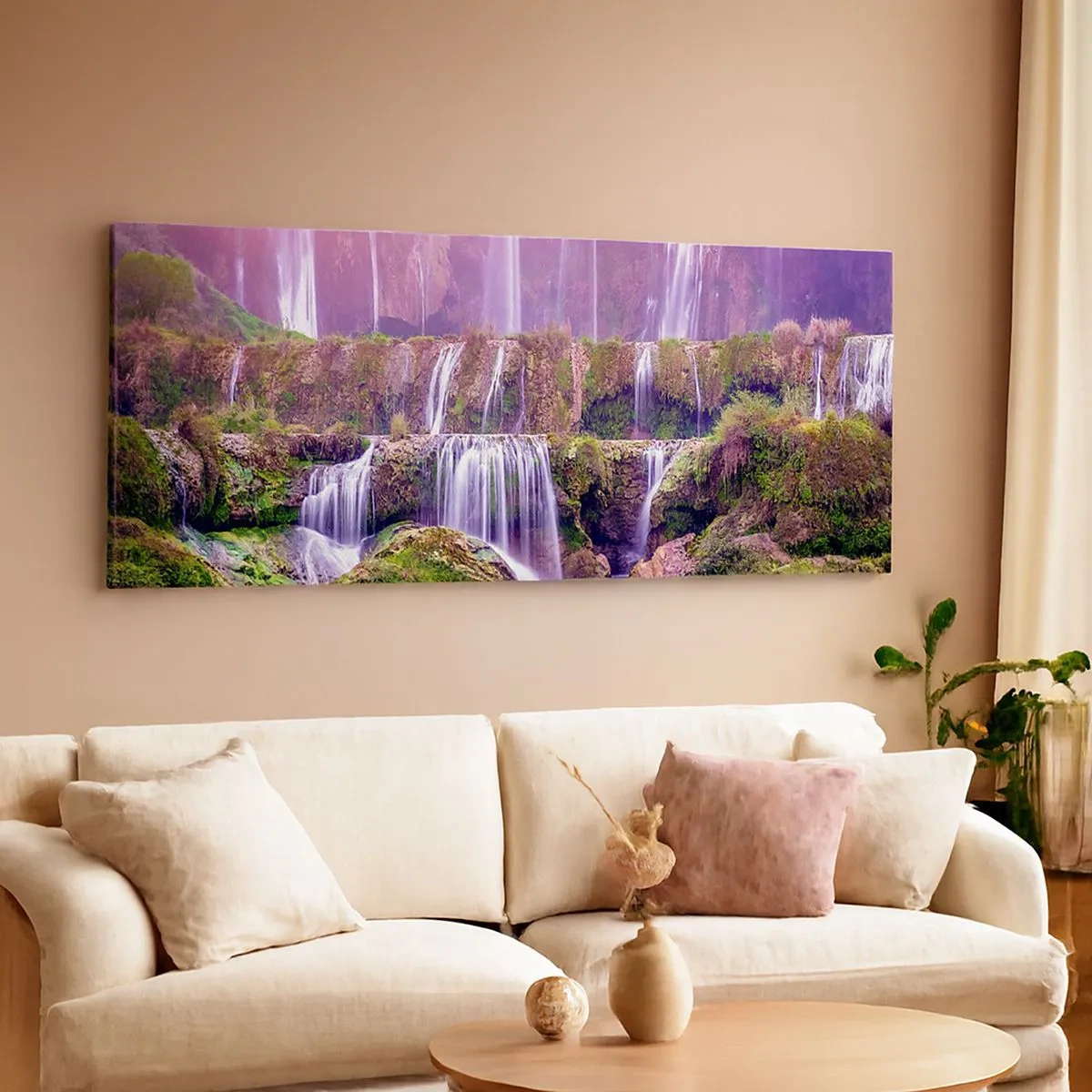 Lærredstryk - Billede på lærred - Trappe til himlen - 100x40 cm