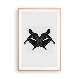 Plakat i ramme af lyst egetræ - En delt sjæl - 61x91 cm