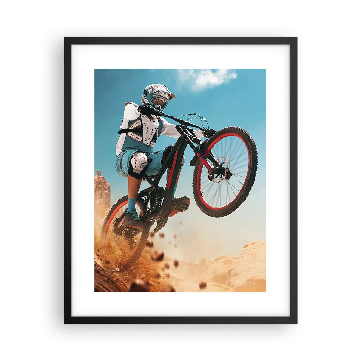 Plakat i sort ramme - Cykel-dæmonisk galskab - 40x50 cm