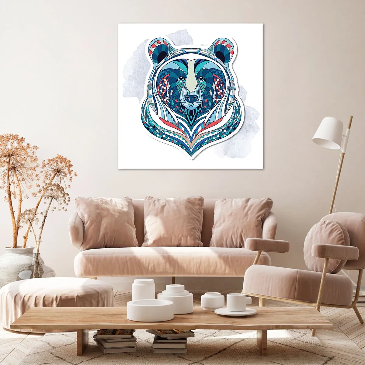 Lærredstryk - Billede på lærred - Eviva Grønland! - 70x70 cm