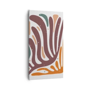 Lærredstryk - Billede på lærred - Strålende organisk komposition - 55x100 cm