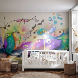 Fototapet Premium Sand - Ingen ord! - Abstraktion, Fisk, Grafik - 100x70 cm