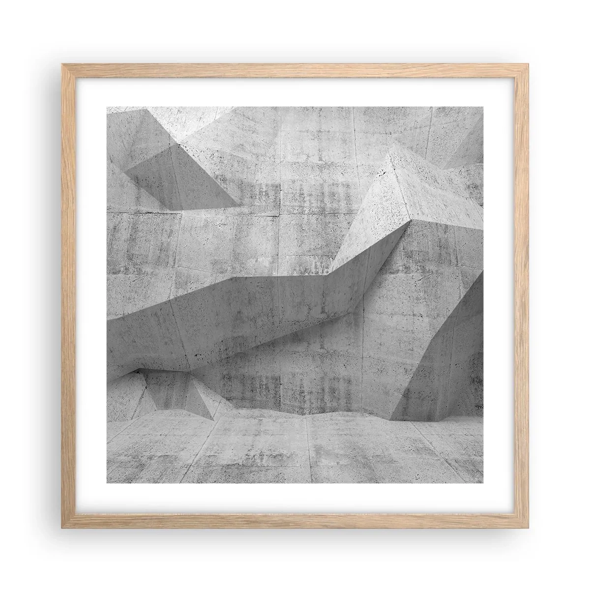 Plakat i ramme af lyst egetræ - En ægte udfordring - 50x50 cm