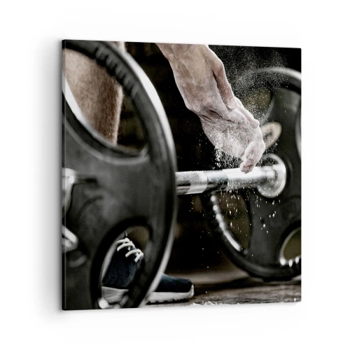 Lærredstryk - Billede på lærred - Udfordringen er taget imod! - 50x50 cm