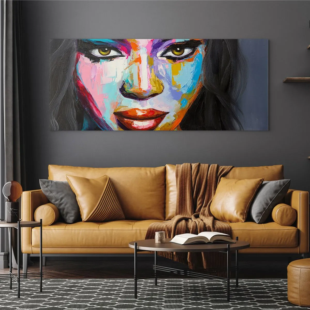 Billede på glas - Du kan ikke tage dine øjne fra - 160x50 cm