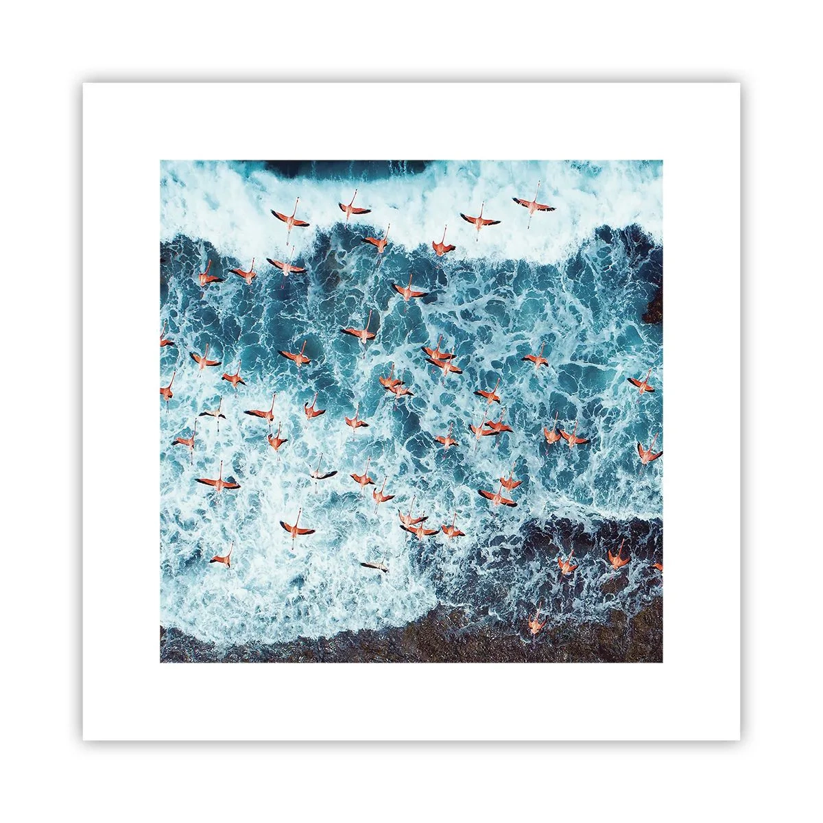 Plakat - Parade ved havet - 30x30 cm