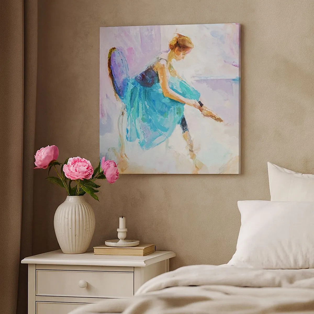 Lærredstryk - Billede på lærred - Ubeskrivelig ynde, subtil charme - 30x30 cm