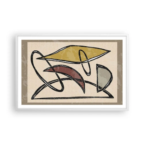 Plakat i hvid ramme - Vertikaler og niveauer - 91x61 cm