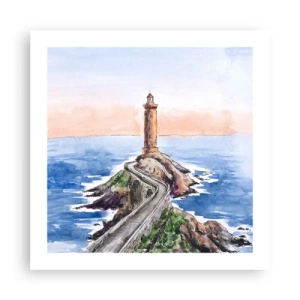 Plakat - Med front mod havet - 50x50 cm