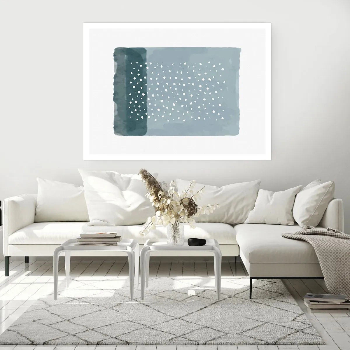 Plakat - Dyrket i blåt - 70x50 cm