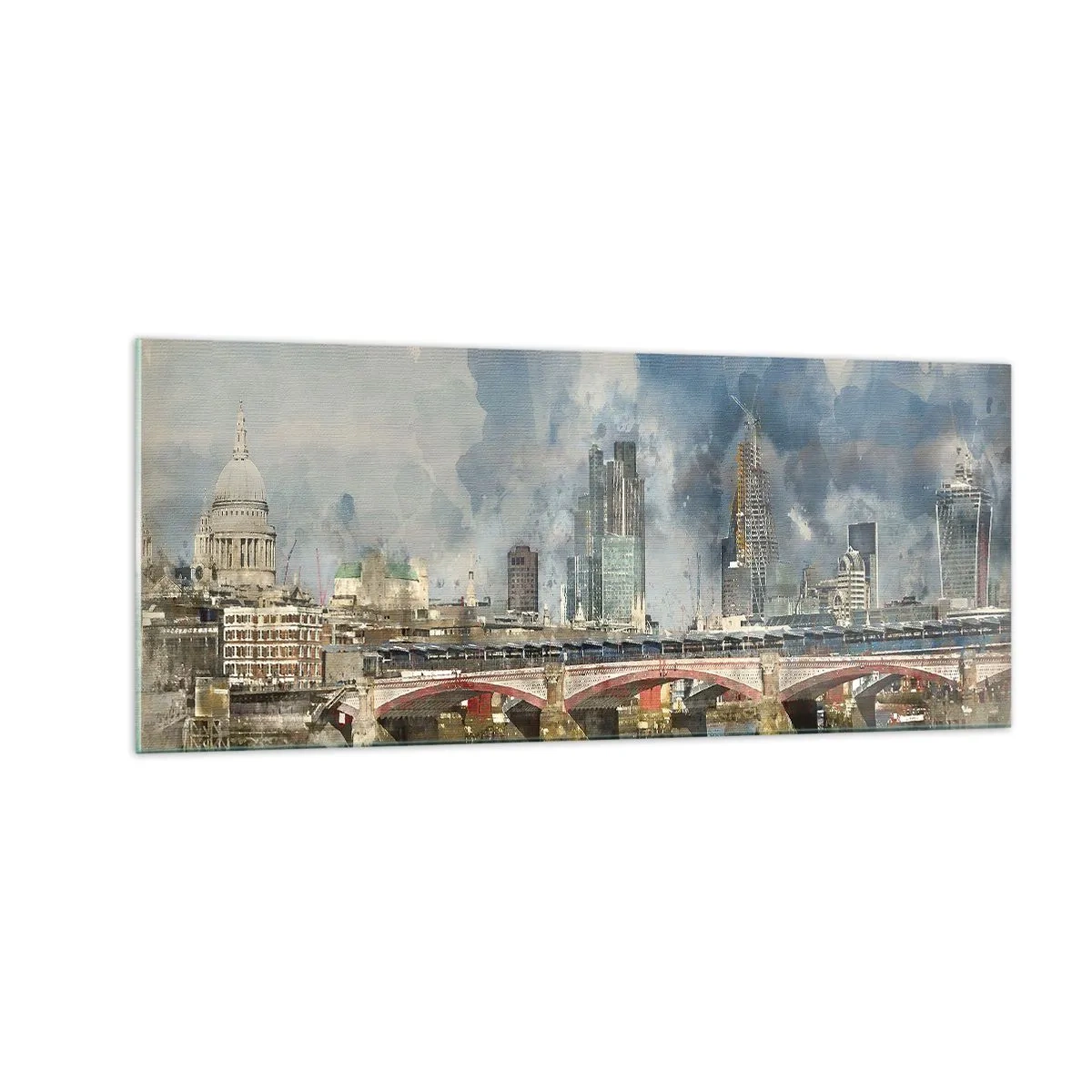 Billede på glas - London i al sin pragt - 100x40 cm