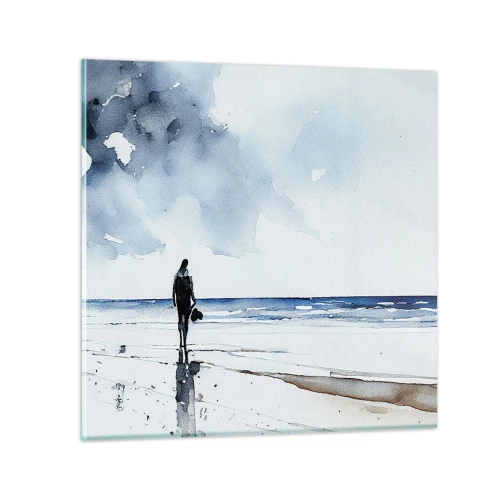 Billede på glas - Samtale med havet - 30x30 cm
