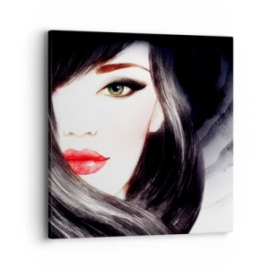 Lærredstryk - Billede på lærred - Safir blik - 40x40 cm