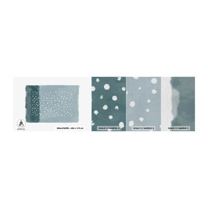 Prøve Fototapet Premium Canvas - Dyrket i blåt - Abstraktion, Stykke, Minimalisme - 100x30 cm