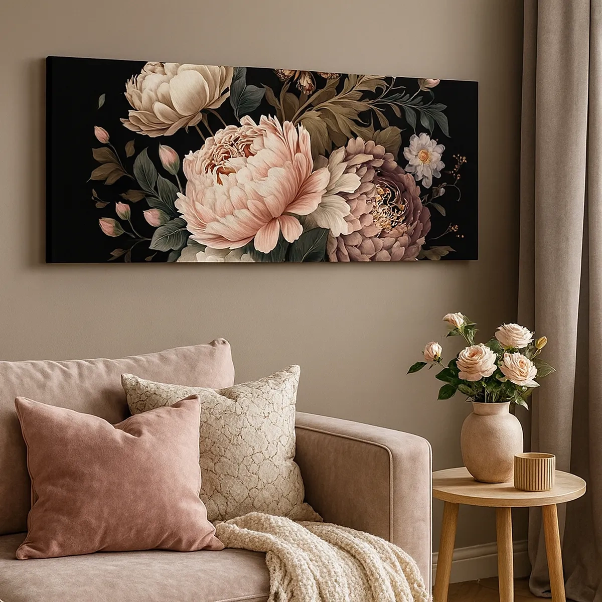 Lærredstryk - Billede på lærred - I barok stil - 30x30 cm