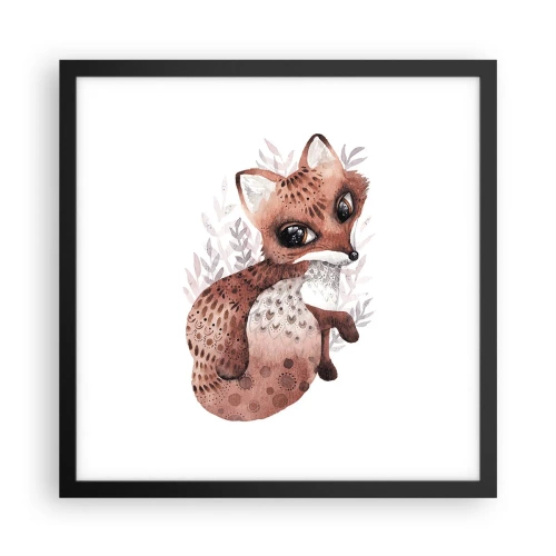 Plakat i sort ramme - Kun kærlighed - 40x40 cm