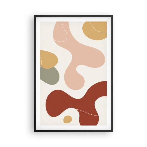 Plakat i sort ramme - Es eller flores? - 61x91 cm