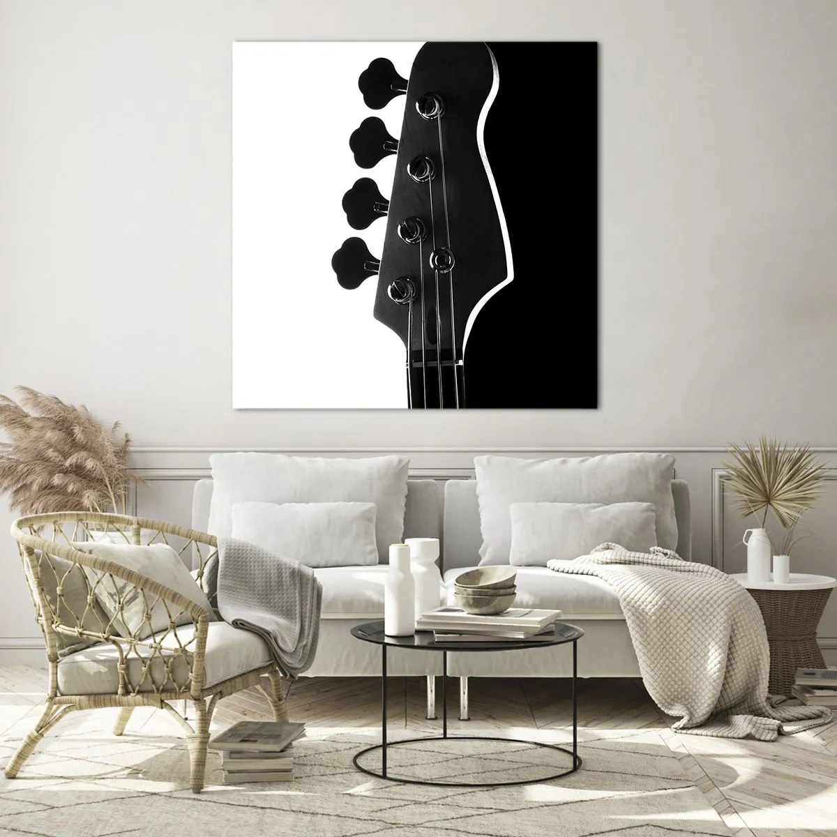 Billede på glas - Stilhed i klipper - 70x70 cm