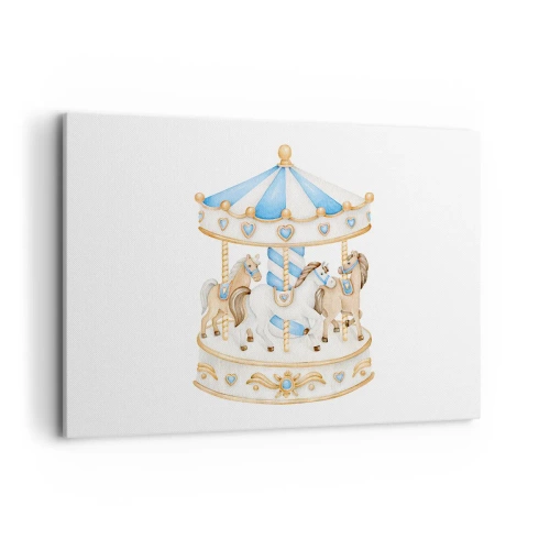 Lærredstryk - Billede på lærred - Sød barndom - 120x80 cm