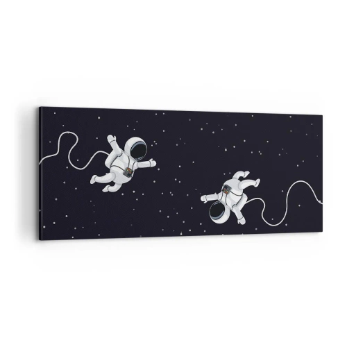 Lærredstryk - Billede på lærred - Rummet vikler sig sammen - 100x40 cm