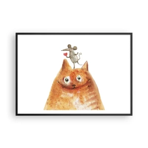 Plakat i sort ramme - Kærlighedens paradokser - 100x70 cm