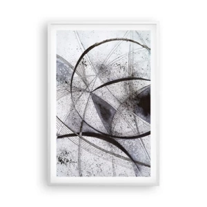 Plakat i hvid ramme - Futuristisk fantasi - 61x91 cm