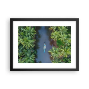 Plakat i sort ramme - På en tropisk sti - 40x30 cm