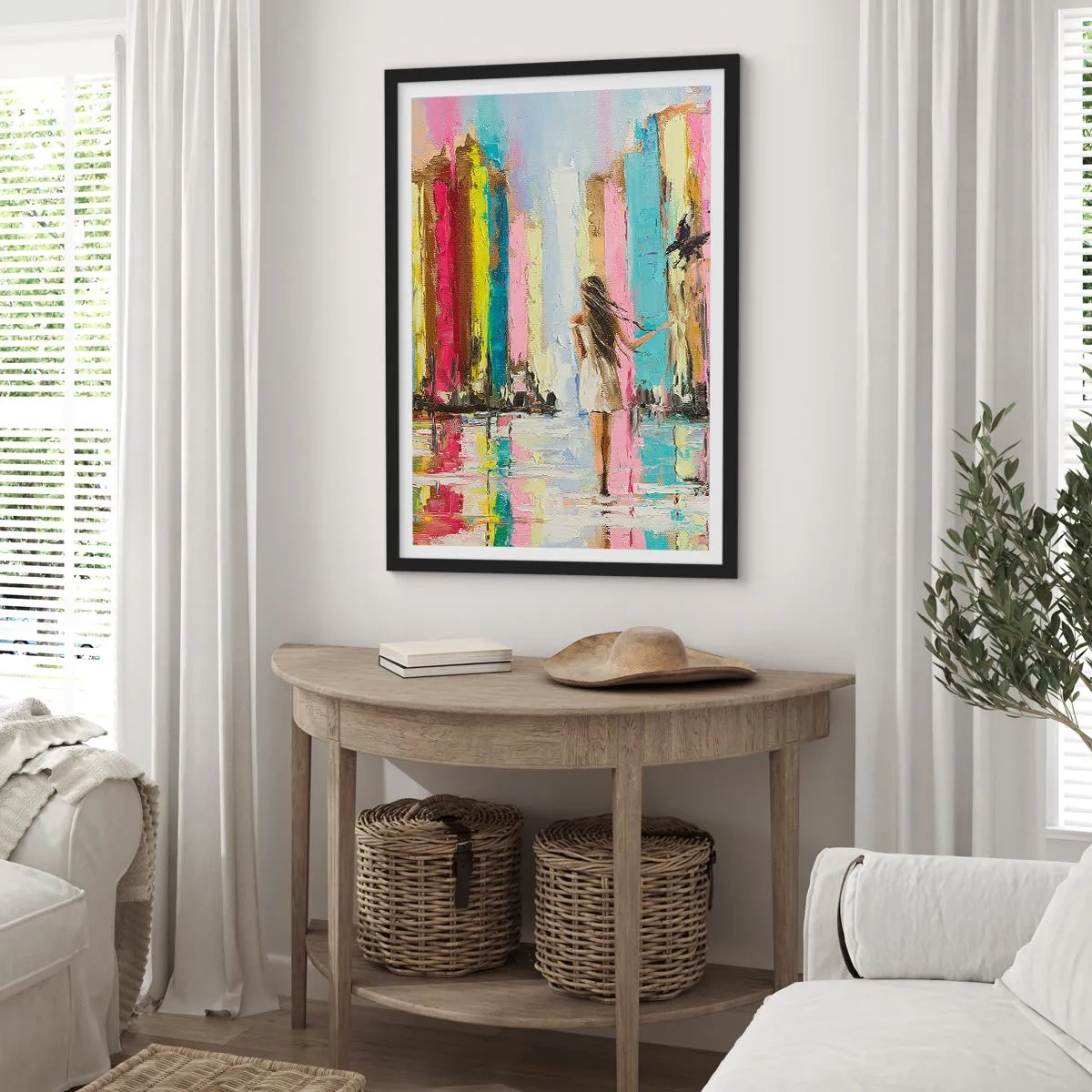 Plakat i sort ramme - Følg mig - 70x100 cm